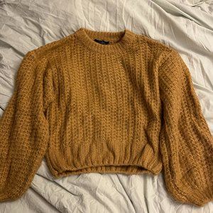 Oversized soft yellow sweater